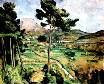 Paul Cezanne : Mont Sainte-Victoire and the Viaduct of the Arc River Valley